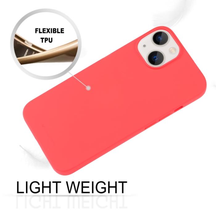 Bild 4, Mercury Goospery iPhone 14 Skal Liquid Skin Touch Röd