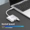 LENTION 100W PD USB-C till HDMI/USB-A/USB-C Port Adapter Silver