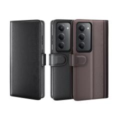 Xiaomi Redmi 15 Fodral Premium &Auml;kta L&auml;der Brun