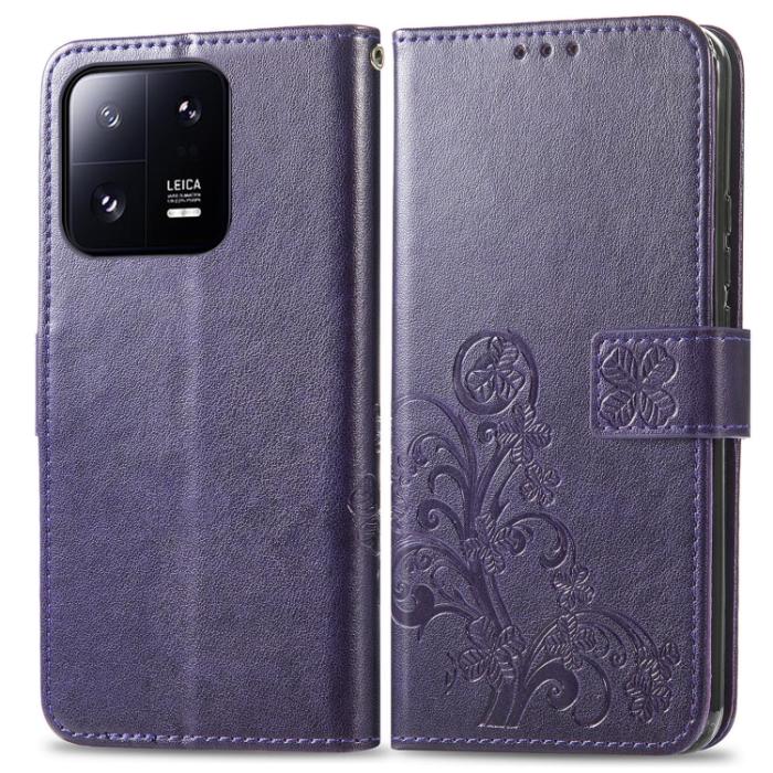 Bild 2, Xiaomi 13 Pro 5G Fodral Med Blommigt Tryck Lila