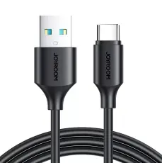 Joyroom 1m 3A USB-C Laddningskabel Svart