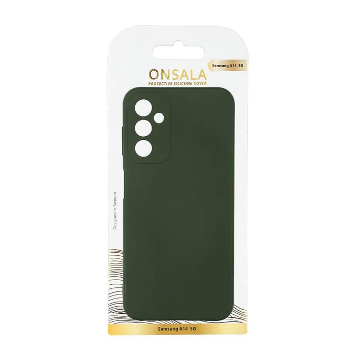 Bild 2, ONSALA Galaxy A14 4G/5G Mobilskal Silikon Dark Green