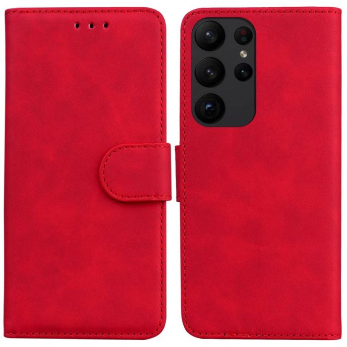 Bild 1, Samsung Galaxy S23 Ultra Fodral Läder Röd