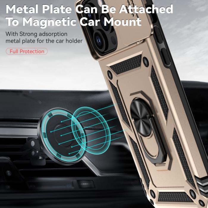 Bild 6, iPhone 15 Pro Skal CamShield Armor Ring Guld