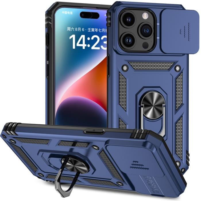 Bild 1, iPhone 15 Pro Skal CamShield Armor Ring Blå