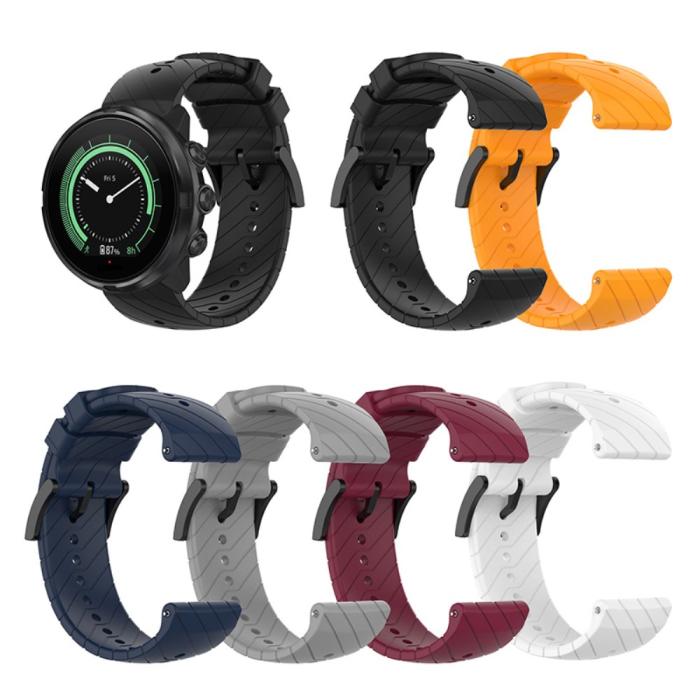 Bild 6, Suunto Silikon Armband Twill Textur (24mm) Svart