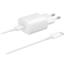 Samsung 25W 3A USB-C Laddare EP-TA800 inkl. 1.8m USB-C Kabel Vit