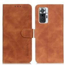 Xiaomi Redmi Note 10 Pro - KHAZNEH Retro Läder Fodral - Brun
