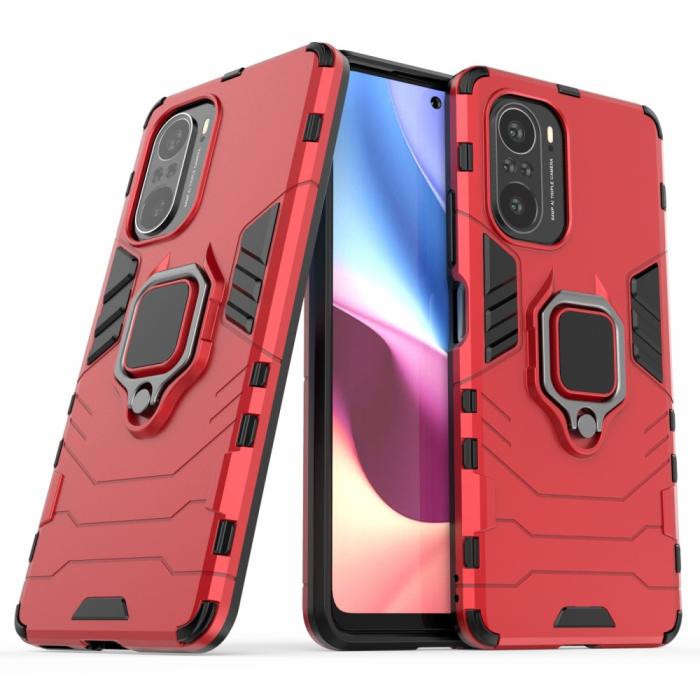 Bild 3, Xiaomi Mi 11i - Hybrid Ring Skal - Röd