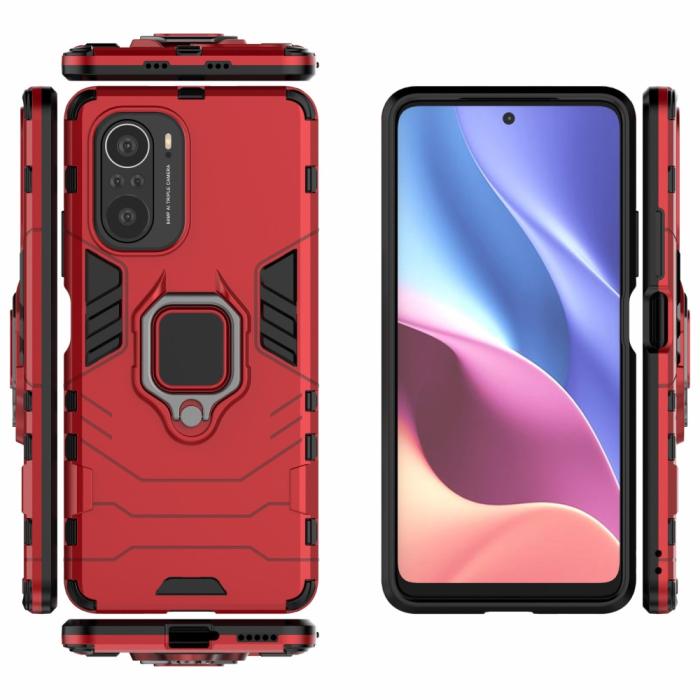 Bild 4, Xiaomi Mi 11i - Hybrid Ring Skal - Röd