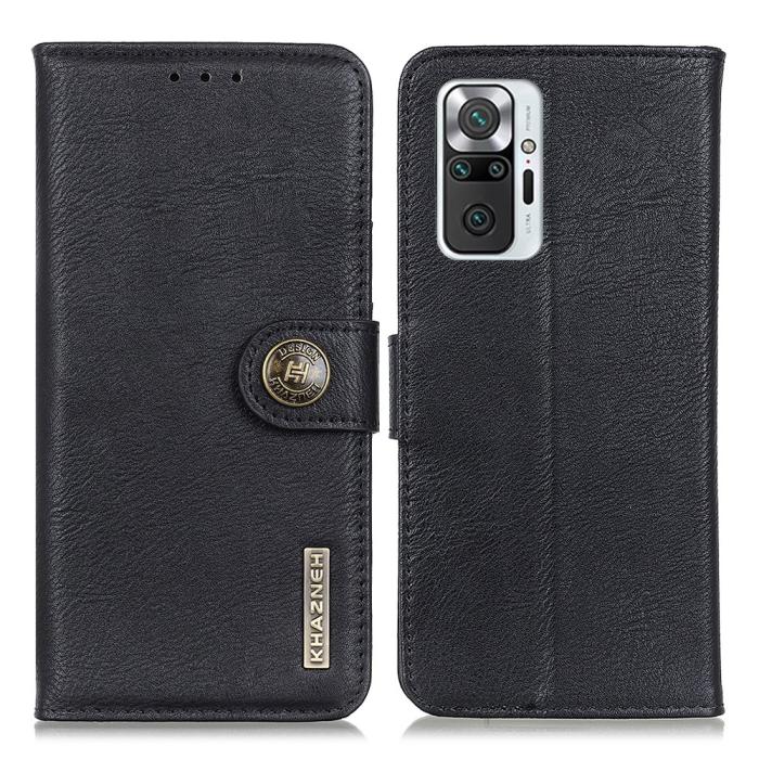 Bild 1, Xiaomi Redmi Note 10 Pro - KHAZNEH Läder Fodral - Svart