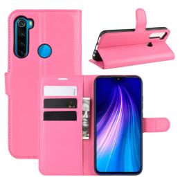 Xiaomi Redmi Note 8T - Litchi Plånboksfodral - Rosa