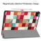 iPad Air 2025-2020 / Pro 11 Fodral Tri-Fold Färgade Fyrkanter