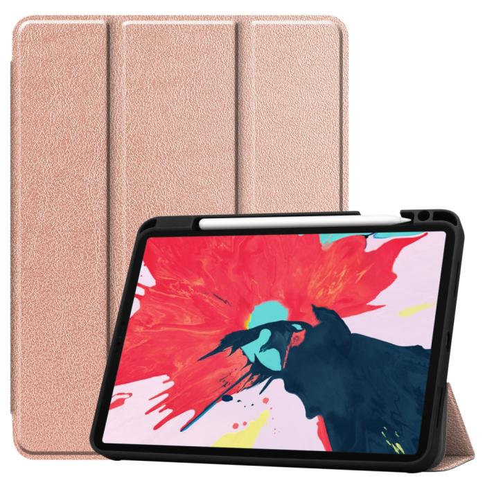 Bild 1, iPad Pro 11 (2018/2020) - Tri-Fold Fodral med Pennhållare - Roséguld