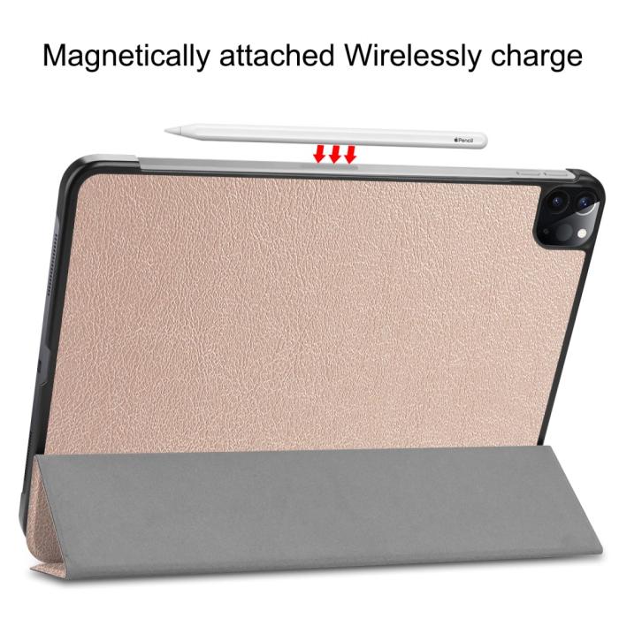 Bild 5, iPad Air 2025-2020 / Pro 11 Fodral Tri-Fold Roséguld