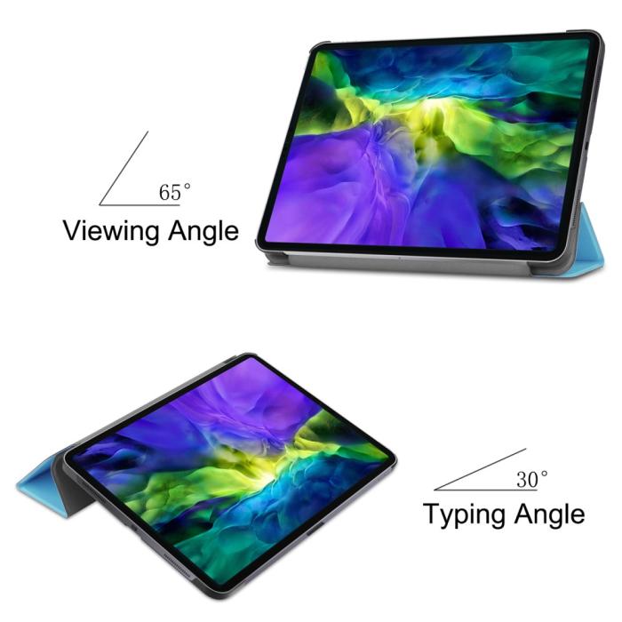 Bild 3, iPad Air 2025-2020 / Pro 11 Fodral Tri-Fold Ljus Blå