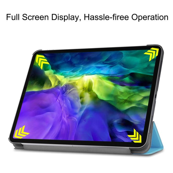 Bild 4, iPad Air 2025-2020 / Pro 11 Fodral Tri-Fold Ljus Blå