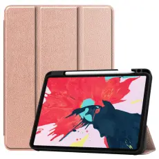 iPad Pro 11 (2018/2020) - Tri-Fold Fodral med Pennh&aring;llare - Ros&eacute;guld