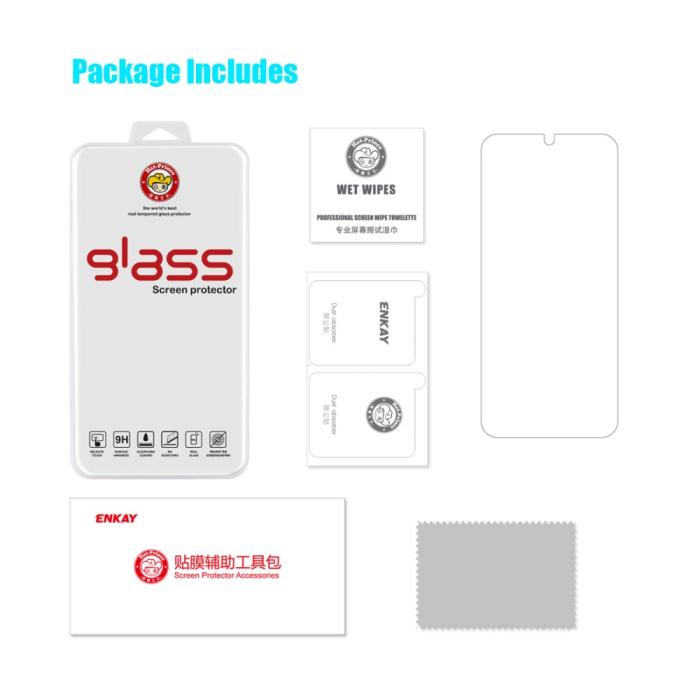 Bild 6, ENKAY Samsung Galaxy A14 4G/5G Skärmskydd Härdat Glas