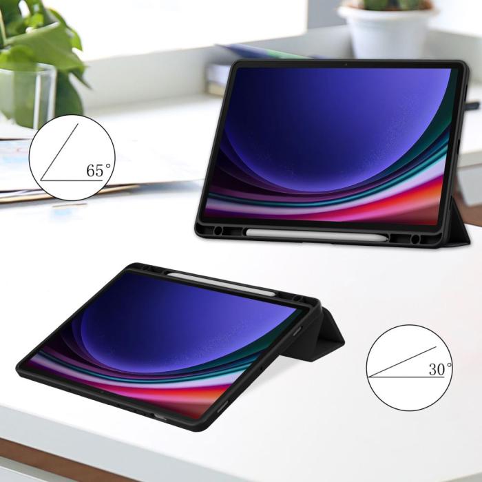 Bild 4, Tech-Protect Galaxy Tab S9 Plus Fodral Hybrid Pennhållare Svart