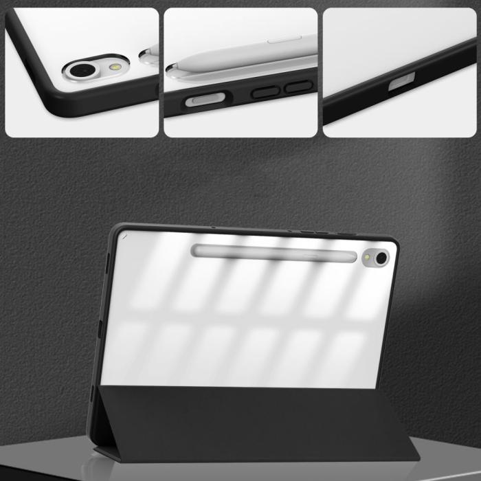 Bild 5, Tech-Protect Galaxy Tab S9 Plus Fodral Hybrid Pennhållare Svart