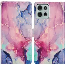 Motorola Moto G86 5G Fodral Med Tryck Rosa Marmor