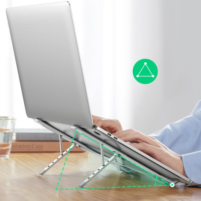 Bild 3, UGREEN Justerbart Datorställ I Aluminium Silver