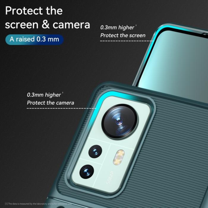 Bild 4, Xiaomi 12 Pro Skal Twill Textur Grön