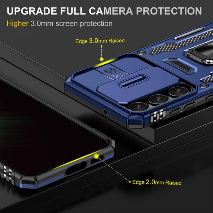 Bild 3, Samsung Galaxy S23 Plus Skal Ring CamShield Blå