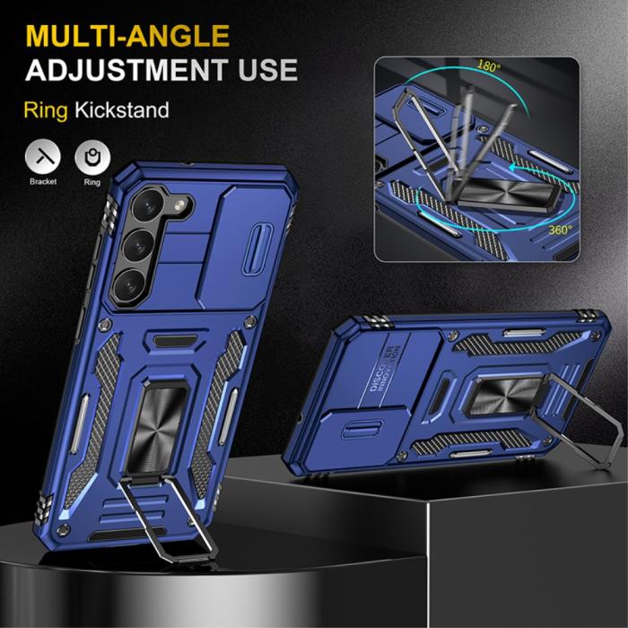 Bild 4, Samsung Galaxy S23 Plus Skal Ring CamShield Blå