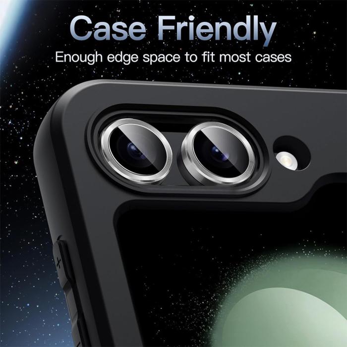 Bild 6, ENKAY Galaxy Z Flip 6 Linsskydd Härdat Glas Silver