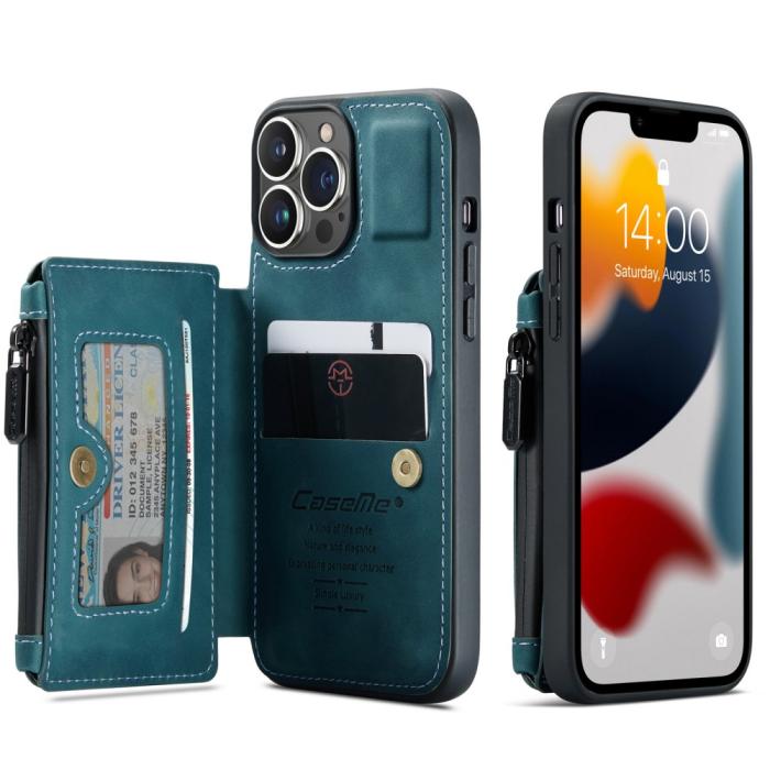 Bild 1, CASEME iPhone 13 Pro Skal Med Magnetisk Plånbok Blå