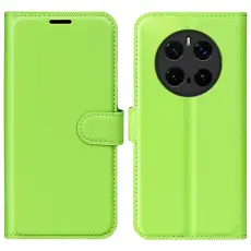 Honor Magic7 Pro Fodral Litchi L&auml;der Gr&ouml;n