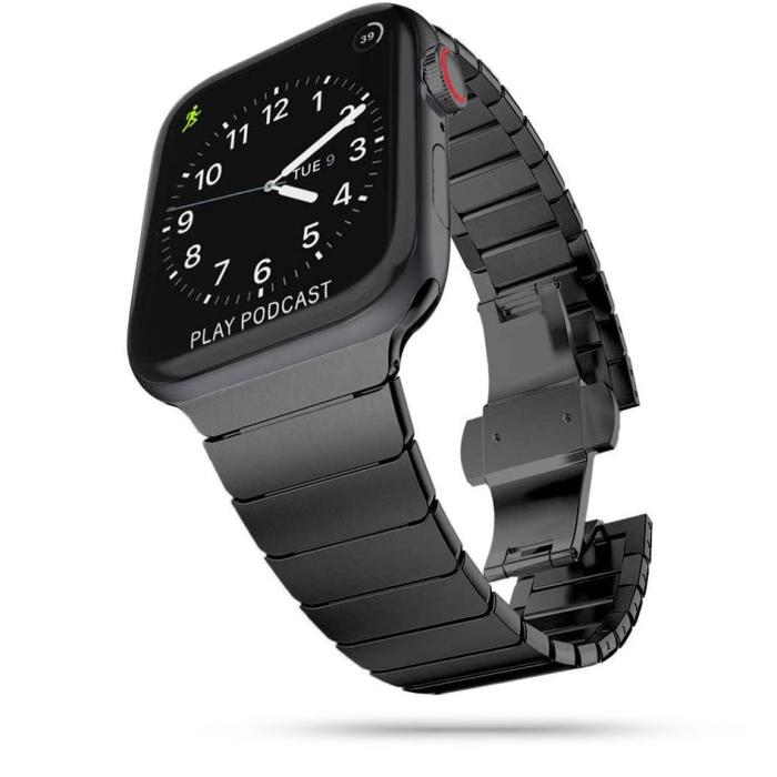 Bild 1, Tech-Protect Apple Watch 42/44/45/49 mm Metallarmband Svart