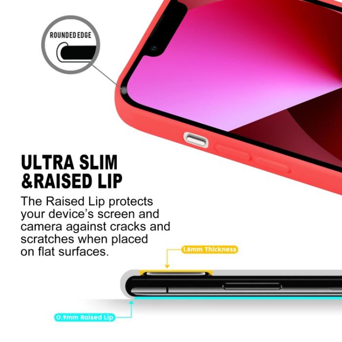 Bild 5, Mercury Goospery iPhone 14 Skal Liquid Skin Touch Röd