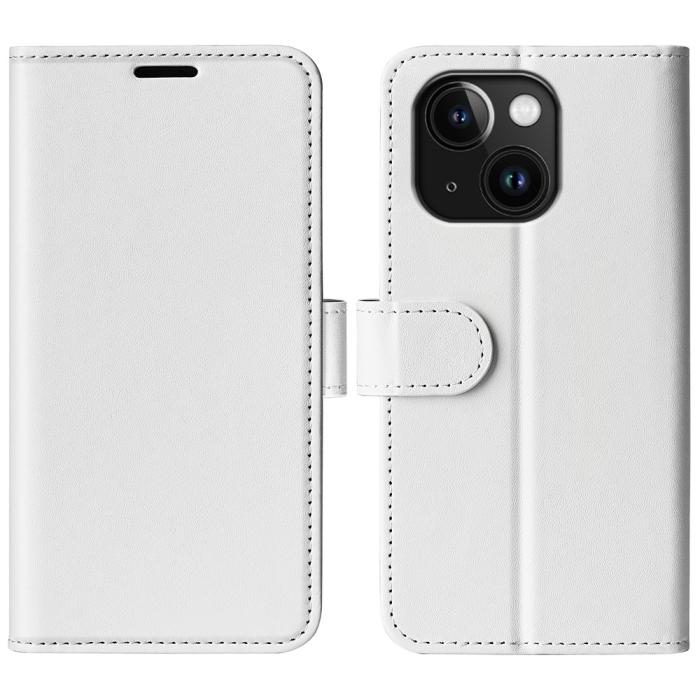 Bild 1, iPhone 15 Plus Fodral Crazy Horse Läder Vit