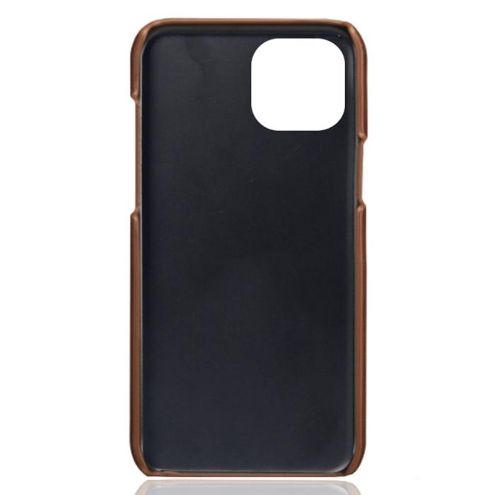 Bild 4, iPhone 15 Plus Skal Läder Med 2 Kortfack Brun
