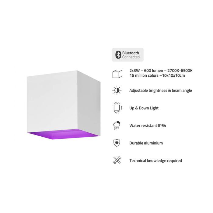 Bild 7, Hombli Smart Vägglampa Inomhus och Utomhus RGB CCT Vit