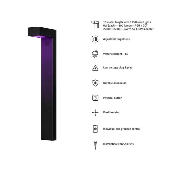 Bild 4, Hombli Smart Gångbelysning 1-pack RGB CCT Svart