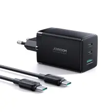 Joyroom 65W GaN 2x USB-C / USB-A Väggladdare Inkl. 1.2m Kabel Svart