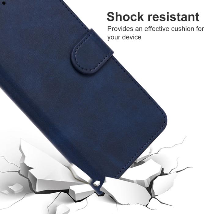Bild 5, Motorola Moto G62 5G Fodral Solid Läder Blå