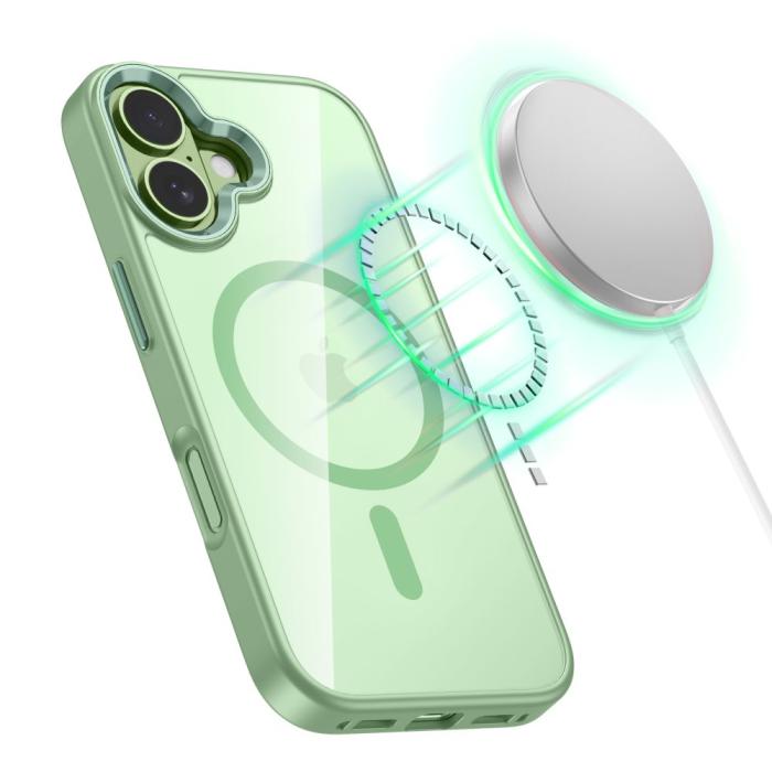 Bild 4, Tech-Protect iPhone 17 Skal MagSafe MagMat Sage / Clear