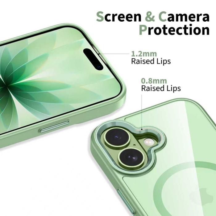 Bild 5, Tech-Protect iPhone 17 Skal MagSafe MagMat Sage / Clear