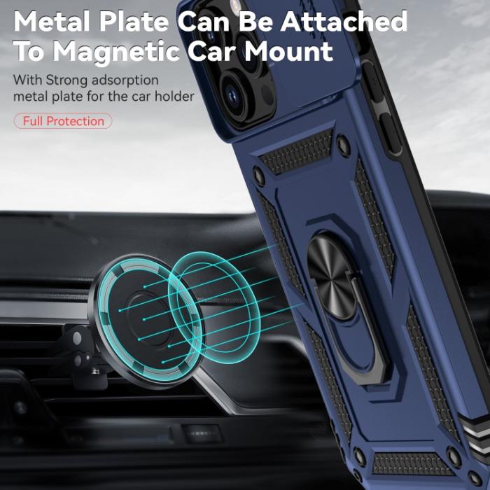 Bild 6, iPhone 15 Pro Skal CamShield Armor Ring Blå