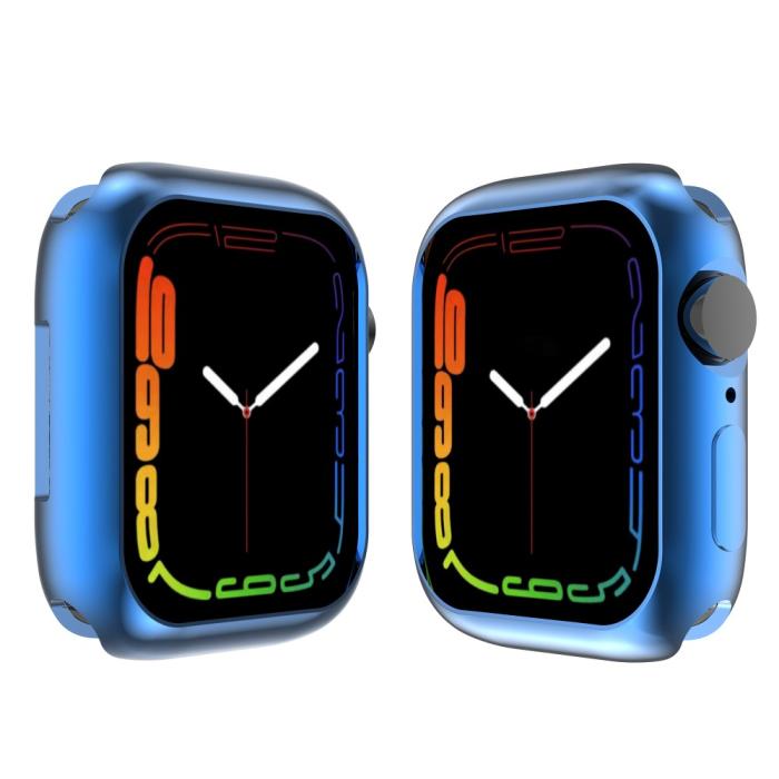 Bild 1, Apple Watch 7/8 45mm Skal TPU Electroplate Blå