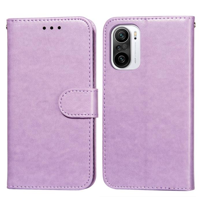 Bild 1, Xiaomi Mi 11i - Solid Läder Fodral - Lila