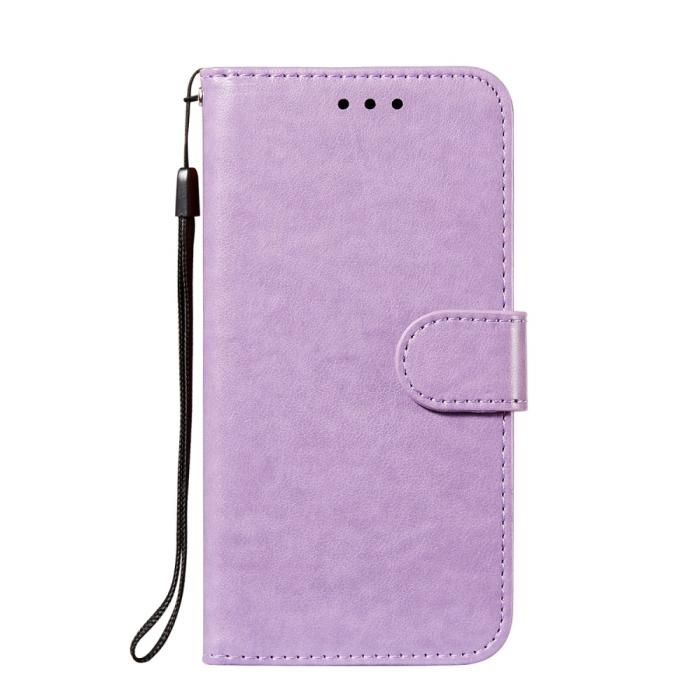Bild 2, Xiaomi Mi 11i - Solid Läder Fodral - Lila