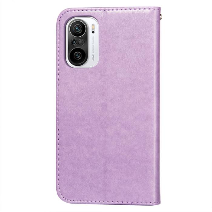 Bild 3, Xiaomi Mi 11i - Solid Läder Fodral - Lila