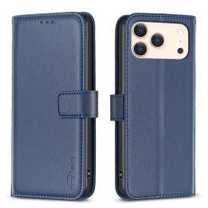 BINFEN iPhone 17 Pro Fodral L&auml;der Bl&aring;