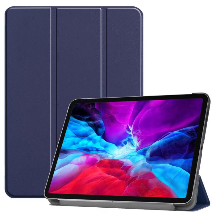 Bild 1, iPad Pro 12.9 (2018/2020) - Tri-Fold Stödjer Apple Pen Laddning - Mörk Blå